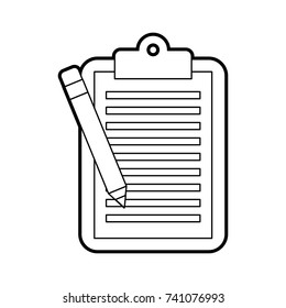 business clipboard pencil paper report document