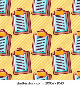 business clipBoard seamless pattern vector illustration 