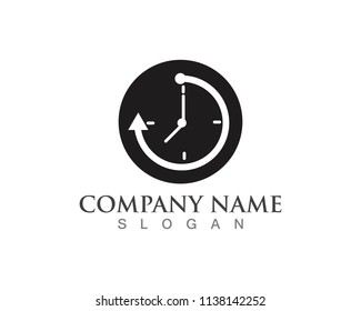business clock logo template vector icon