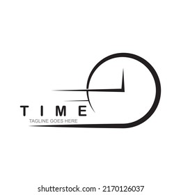 business clock logo template vector icon