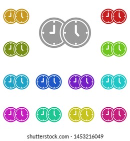 business, clock multi color icon. Simple glyph, flat illustration of Business global icons for UI and UX, website or mobile application