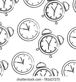 business clock time alarm management seamless pattern
