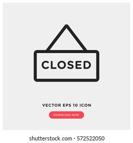 Business closed vector icon