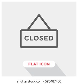 Business closed vector icon