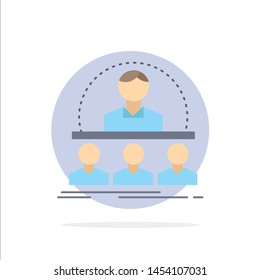 Business, coach, course, instructor, mentor Flat Color Icon Vector