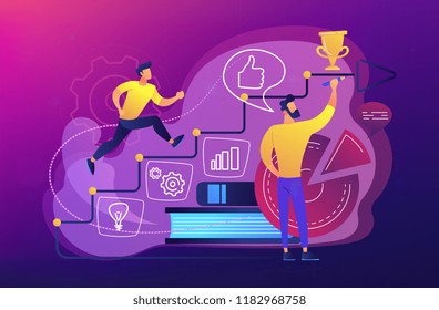 Business coaching concept vector illustration.