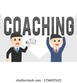 business coaching design character on white background