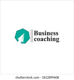 logotipo de entrenador de negocios para con flecha