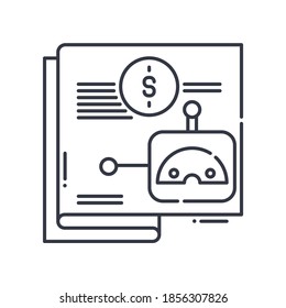 Business coding icon, linear isolated illustration, thin line vector, web design sign, outline concept symbol with editable stroke on white background.