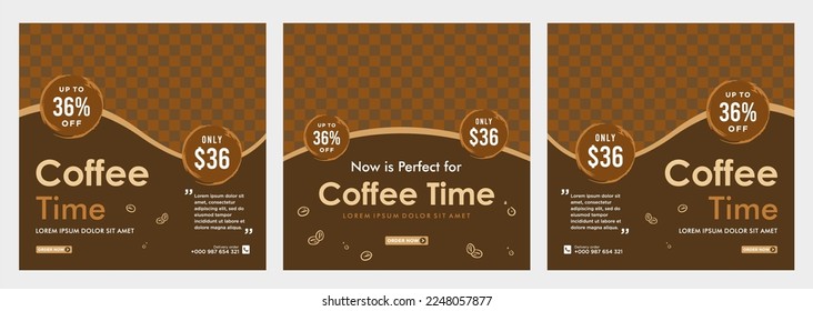 Business Coffee social media post template