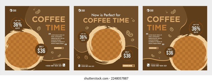 Business Coffee social media post template