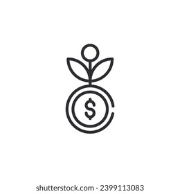 Business, coin, dollar, growth Icon