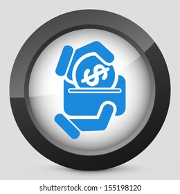Business coin icon