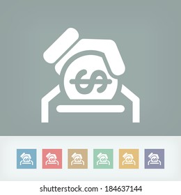 Business coin icon