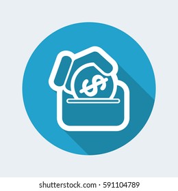 Business coin icon