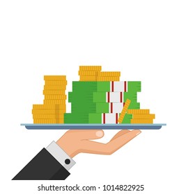 Business coin vector. free space for text. wallpaper.