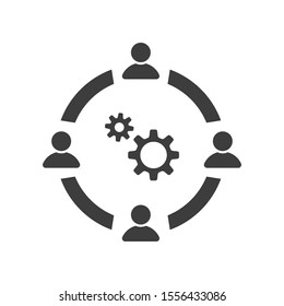 Business colaborate icon isolated on white background. Vector illustration. Eps 10.