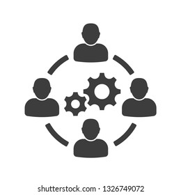 Business collaborate icon vector image