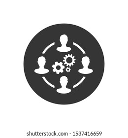 Business collaborate icon vector image