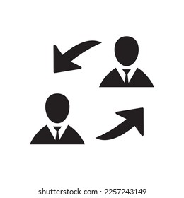 Business collaborate icon vector image on white back