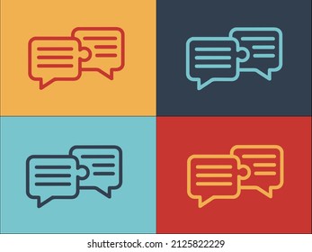 Business Collaboration Chat Conversation Logo Template, Simple Flat Icon Of Collaboration,businesspeople,talking