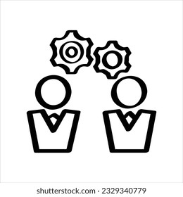 Business collaboration hand-drawn vector icon