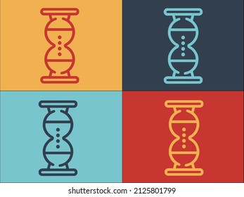 Business Collaboration Hourglass Logo Template, Simple Flat Icon of hourglass,collaboration,business