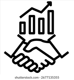Elemento de icono de colaboración empresarial para diseño
