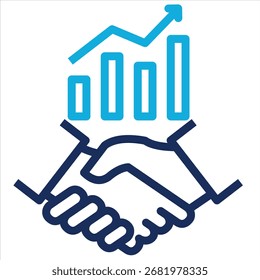 Elemento de icono de colaboración empresarial para diseño