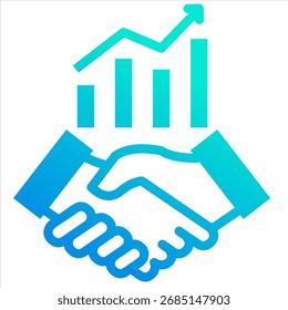 Elemento de icono de colaboración empresarial para diseño