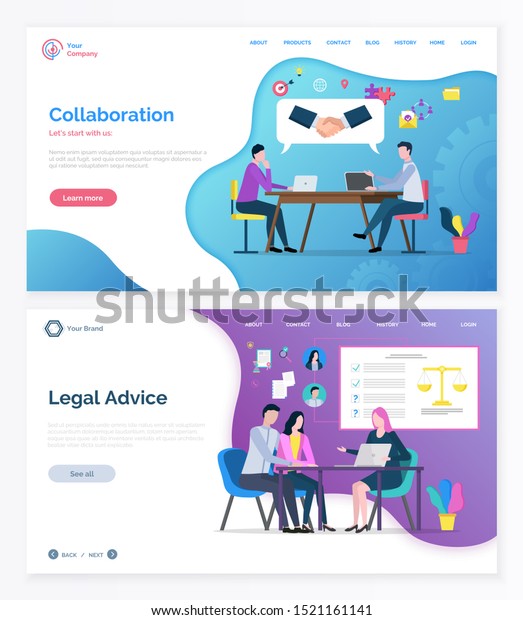 Business Collaboration Legal Advice Online People Stock Vector Royalty Free 1521161141