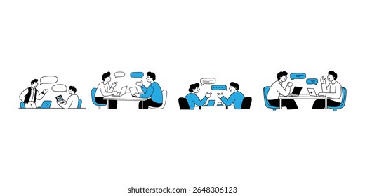 Business Colleagues Engaged in Discussion at a Meeting