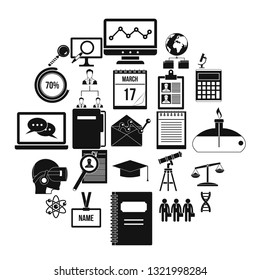 Business college icons set. Simple set of 25 business college icons for web isolated on white background