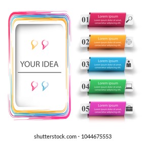Business color Infographics origami style Vector illustration.