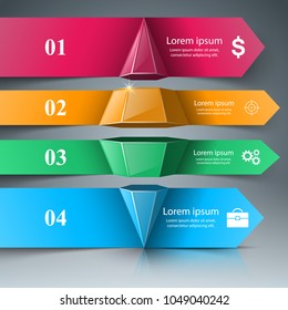 Business color Infographics origami style Vector illustration.