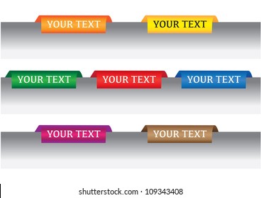 Business color tabs/labels with 7 color.