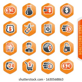 Business color vector icons for user interface design