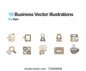Business Color Vector Illustrations