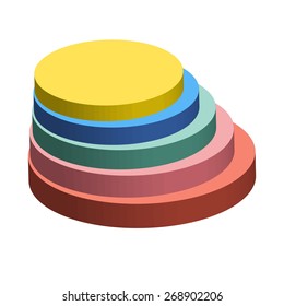 Business colorful graph / Pie 3d chart / Abstract 3D statistics background with pie chart / Business concept / EPS 10 