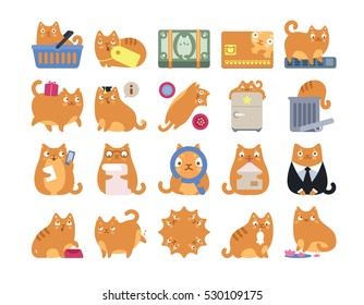 Business Commerce Finance Cat Icons