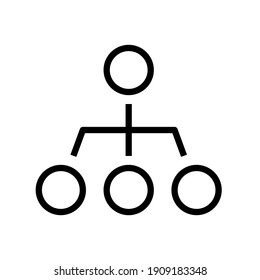 Business and commerce line icon. Organization diagram outline style for web and app. Vector illustration on a white background. Isolated EPS 10