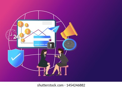 Business communication concept. Flat vector illustration.