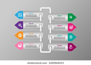Business communication concept with icon design infographic element design.