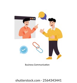 Business Communication concept vector illustration. Business Collaboration isolated on white Background.

