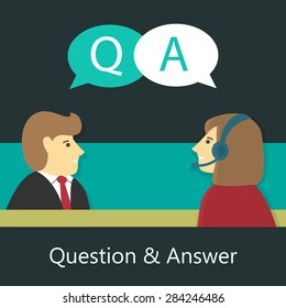 Business communication, Customer service, Question and Answer.