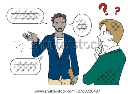 Business Communication Failure and Understanding Gap Between Coworkers Illustration
