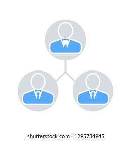 Business communication flat icon
