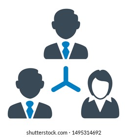 Business communication flat vector icon