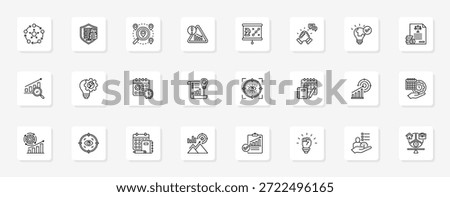 Business Communication Flow Cohesive set of minimalist vector icons representing key ideas with visual clarity