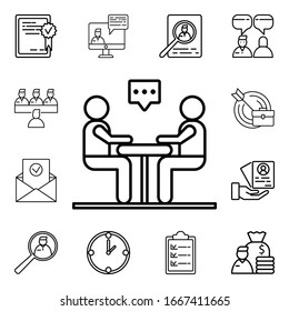 Business communication icon. Detailed set of interview icons. Premium quality graphic design. One of the collection icons for websites, web design, mobile app